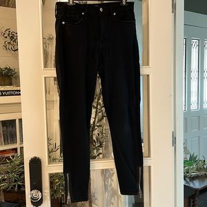 Good America Good Legs Black Ankle Zipper High Waist Skinny Jeans